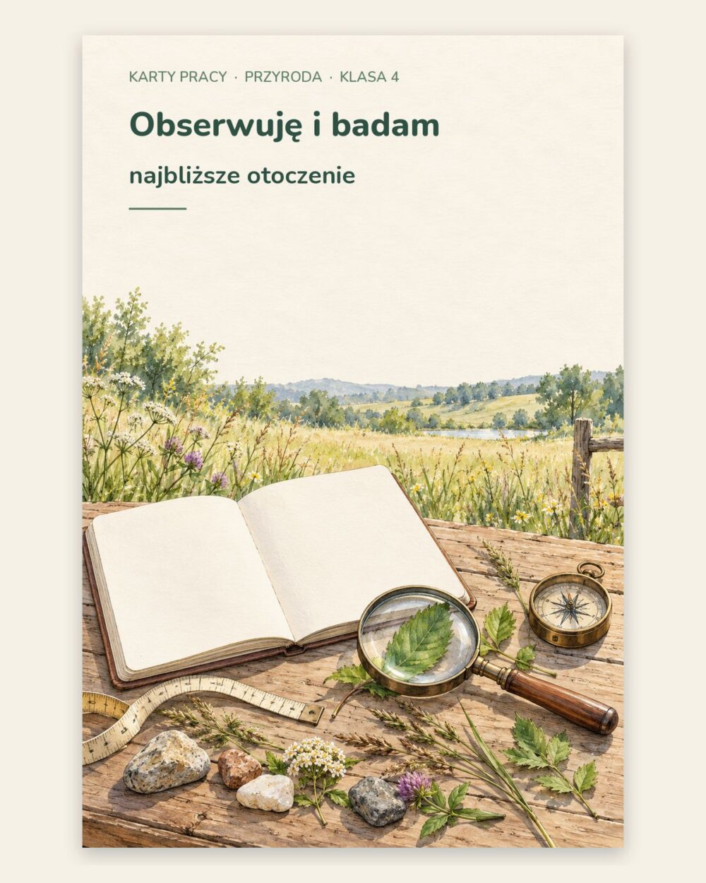 Obserwuję i badam przyrodę — 5 kart pracy, klasa 4, z kluczem — okładka
