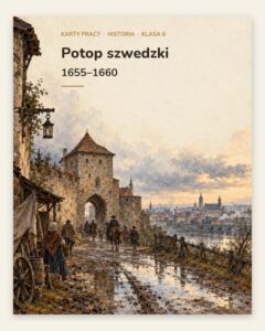Potop szwedzki — 5 kart pracy z historii, klasa 6, z kluczem — okładka