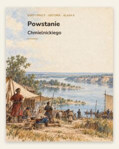Powstanie Chmielnickiego — 5 kart pracy z historii, klasa 6, z kluczem — okładka