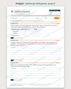 Substancje biologiczne — sprawdzian z chemii, klasa 8, grupy A–E — podgląd, grupa C