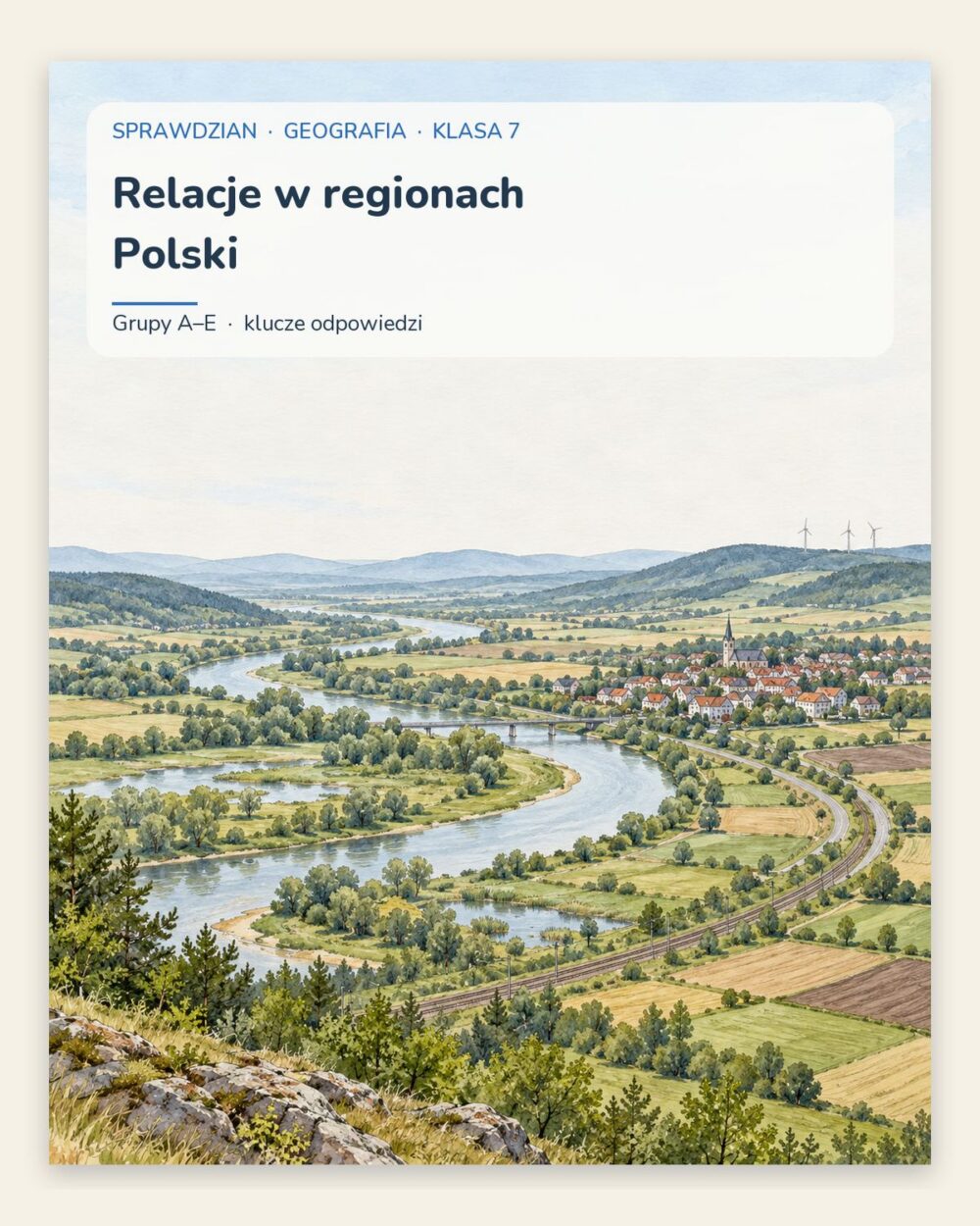 Relacje w regionach Polski — sprawdzian, klasa 7, grupy A–E — okładka