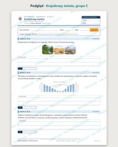 Krajobrazy świata — sprawdzian z geografii, klasa 5, grupy A–E — podgląd, grupa C