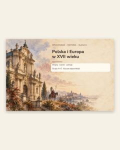 Polska i Europa w XVII wieku — sprawdzian, klasa 6, grupy A–E — okładka