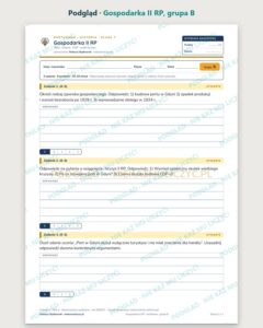 Gospodarka II RP — kartkówka z historii, klasa 7, grupy A–E — podgląd, grupa B