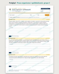 Praca organiczna i spółdzielczość — kartkówka, klasa 7, grupy A–E — podgląd, grupa C