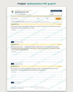 Społeczeństwo II RP — kartkówka z historii, klasa 7, grupy A–E — podgląd, grupa B