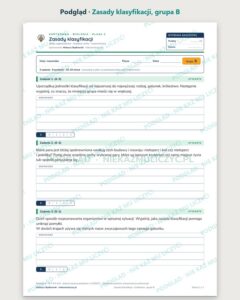 Zasady klasyfikacji — kartkówka z biologii, klasa 5, grupy A–E — podgląd, grupa B