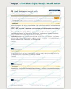 Układ monachijski: decyzja i skutki — 5 kart pracy, klasa 7, z kluczem — podgląd, karta C