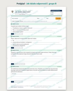 Jak działa odporność? — sprawdzian z biologii, klasa 7, grupy A–E — podgląd, grupa B
