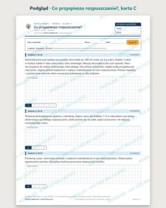 Co przyspiesza rozpuszczanie? — 5 kart pracy, klasa 7, z kluczem — podgląd, karta C