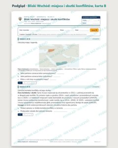 Bliski Wschód: miejsca i skutki konfliktów — 5 kart pracy, klasa 8 — podgląd, karta B