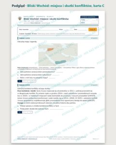 Bliski Wschód: miejsca i skutki konfliktów — 5 kart pracy, klasa 8 — podgląd, karta C