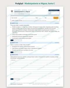 Niedożywienie w Nigrze — 5 kart pracy z geografii, klasa 8, z kluczem — podgląd, karta C