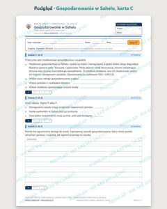 Gospodarowanie w Sahelu — 5 kart pracy z geografii, klasa 8, z kluczem — podgląd, karta C