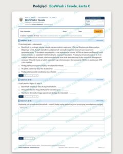 BosWash i favele — 5 kart pracy z geografii, klasa 8, z kluczem — podgląd, karta C