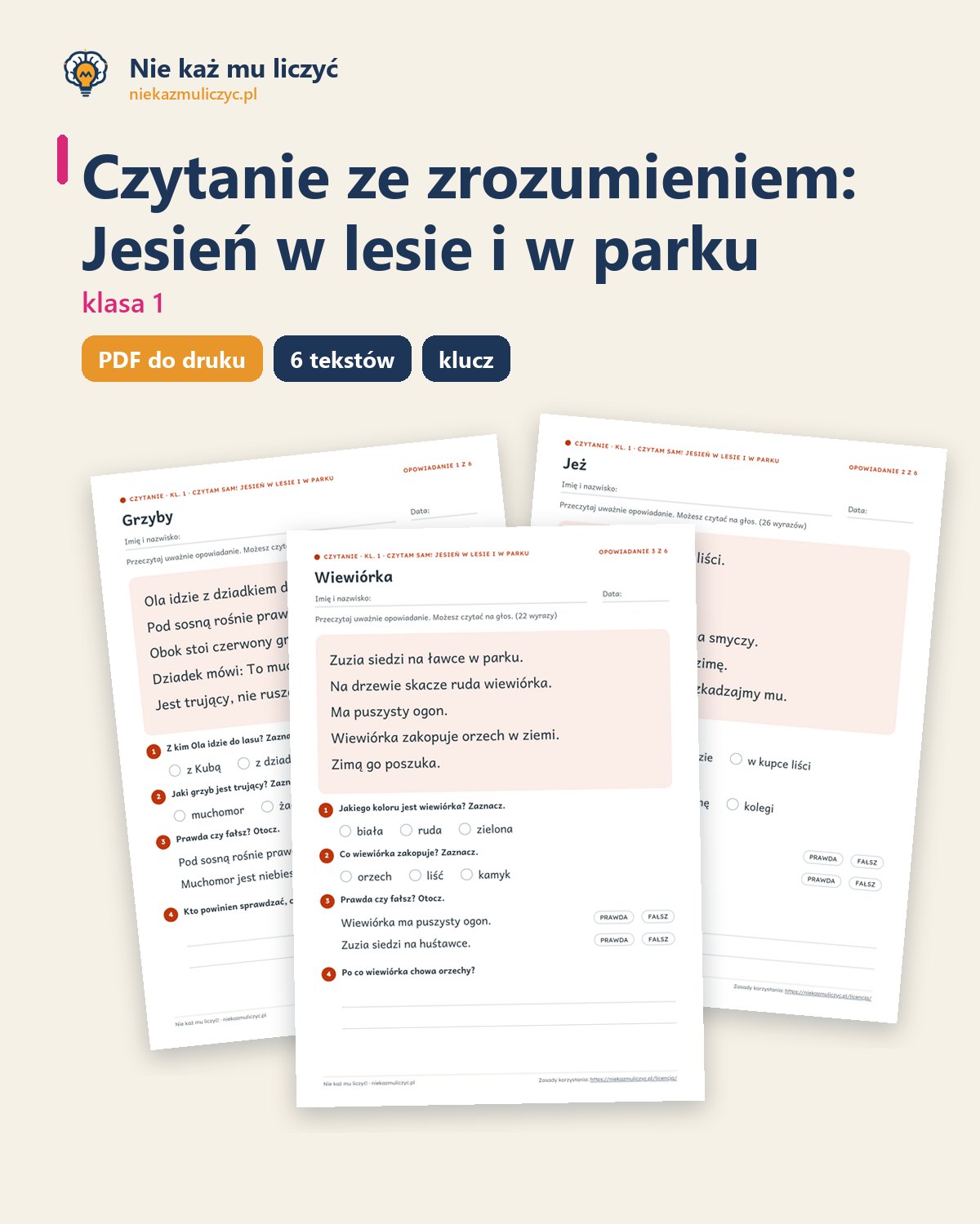 Okładka: Jesień w lesie i w parku