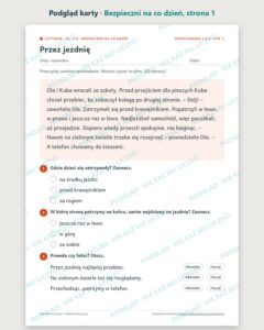 Czytanie ze zrozumieniem, klasy 2–3 — komplet 24 serii PDF z kluczem — podgląd karty, strona 2