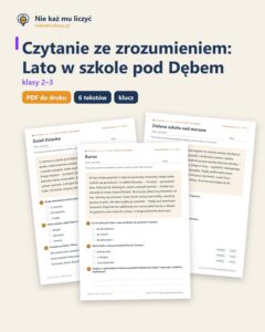Czytanie ze zrozumieniem kl. 2–3: Lato w szkole pod Dębem — okładka