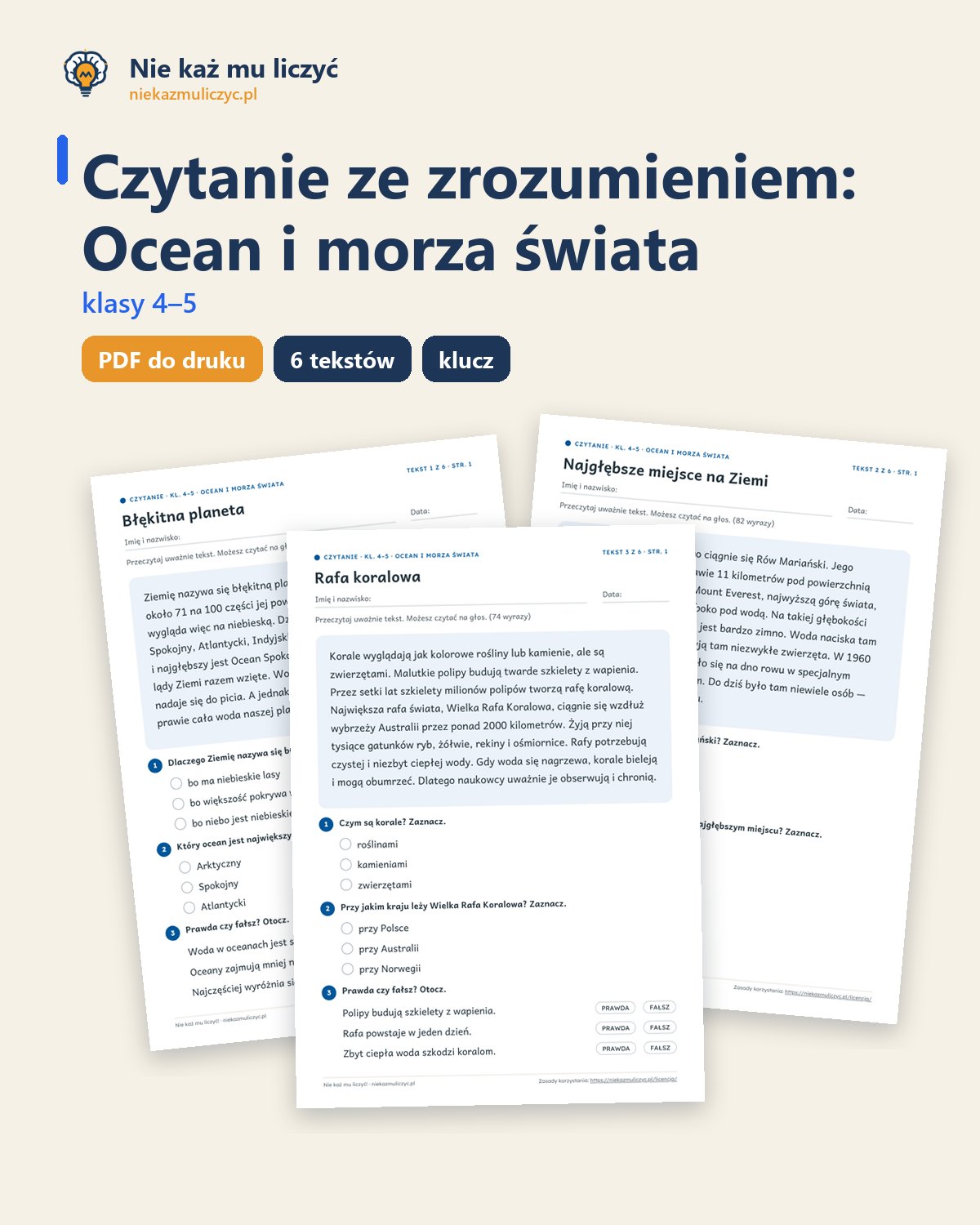 Okładka: Ocean i morza świata
