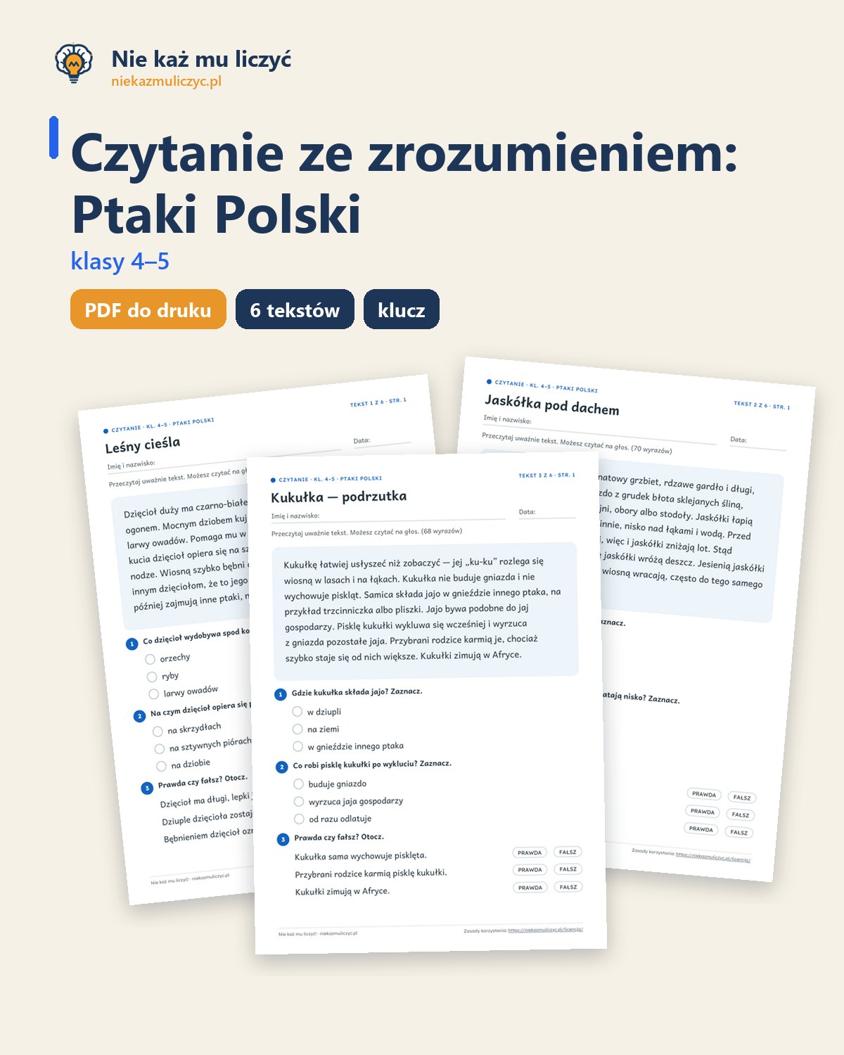 Okładka: Ptaki Polski
