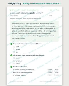 Czytanie ze zrozumieniem kl. 4–5: Rośliny — od nasiona do owocu — podgląd karty, strona 1