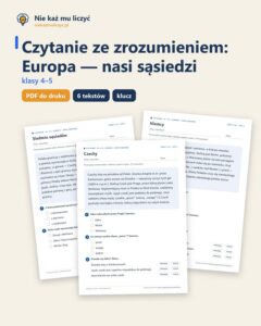 Czytanie ze zrozumieniem kl. 4–5: Europa — nasi sąsiedzi — okładka
