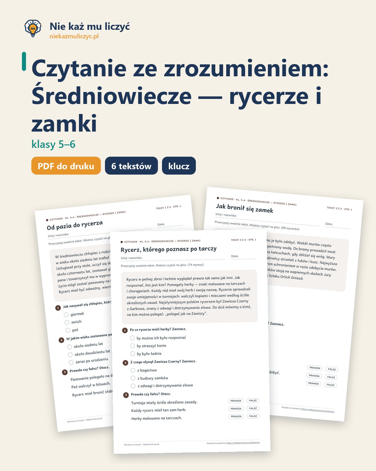 Okładka: Średniowiecze — rycerze i zamki