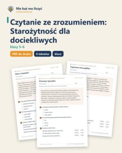 Czytanie ze zrozumieniem kl. 5–6: Starożytność dla dociekliwych — okładka