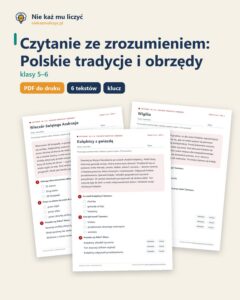 Czytanie ze zrozumieniem kl. 5–6: Polskie tradycje i obrzędy — okładka