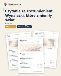 Czytanie ze zrozumieniem kl. 5–6: Wynalazki, które zmieniły świat — okładka