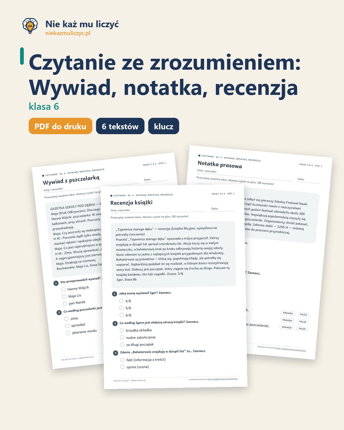 Okładka: Wywiad, notatka, recenzja
