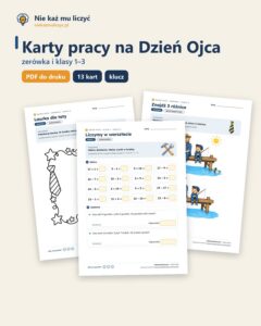 Dzień Ojca — 13 kart pracy PDF z kluczem (zerówka i klasy 1–3) — okładka