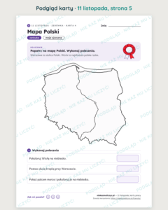 11 listopada — Święto Niepodległości: 12 kart pracy PDF z kluczem — podgląd karty, strona 5