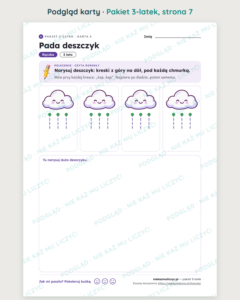 Pakiet 3-latek — 20 kart pracy PDF z kluczem — podgląd karty, strona 7