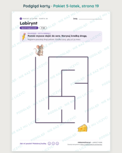 Pakiet 5-latek — 26 kart pracy PDF z kluczem — podgląd karty, strona 19