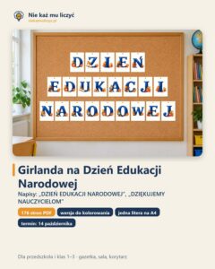 Girlanda na Dzień Edukacji Narodowej — DZIĘKUJEMY NAUCZYCIELOM — okładka