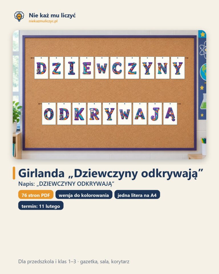 Girlanda DZIEWCZYNY ODKRYWAJĄ na Dzień Kobiet i Dziewcząt w Nauce — okładka