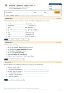 Gramatyka angielska klasa 6 — 9 kartkówek z kluczem, A–E PDF — okładka