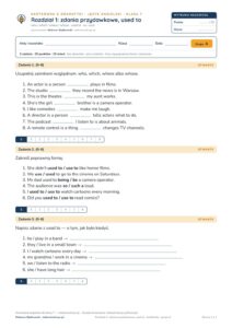 Gramatyka angielska klasa 7 — 9 kartkówek z kluczem, A–E PDF — okładka