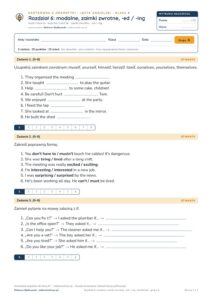 Kartkówka z gramatyki angielski klasa 8 unit 6: modalne — B–E — okładka