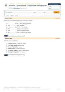 Kartkówka angielski klasa 5 unit 7: gramatyka 2 — B–E — okładka