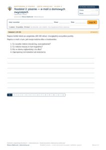 Kartkówka angielski klasa 6 unit 2: e-mail o domowych zwyczajach — B–E — okładka