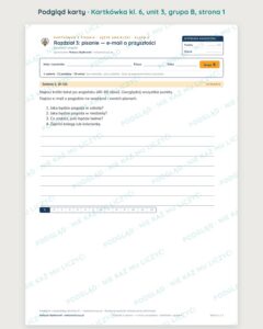 Angielski klasa 6 unit 3: pisanie: e-mail o przyszłości — kartkówka — podgląd karty, grupa B