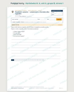 Kartkówka angielski klasa 6 unit 6: pisanie — B–E — podgląd karty, grupa B