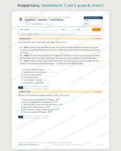 Kartkówka angielski klasa 7 unit 3: czytanie: podróżnicy — B–E — podgląd karty, grupa B