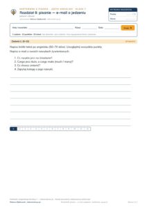 Kartkówka angielski klasa 7 unit 8: pisanie: e-mail o jedzeniu — B–E — okładka