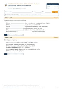 Angielski klasa 8 unit 3: gramatyka: second conditional — kartkówka — okładka