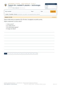 Kartkówka angielski klasa 5 A1+ unit 3: pisanie: technologia — B–E — okładka
