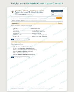 Angielski klasa 6 A2 unit 2: gramatyka: stopień najwyższy — kartkówka — podgląd karty, grupa C