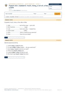 Kartkówka angielski klasa 7 A2+ unit 6: gramatyka — B–E — okładka